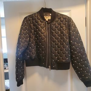 Michael Kors quilted leather bomber